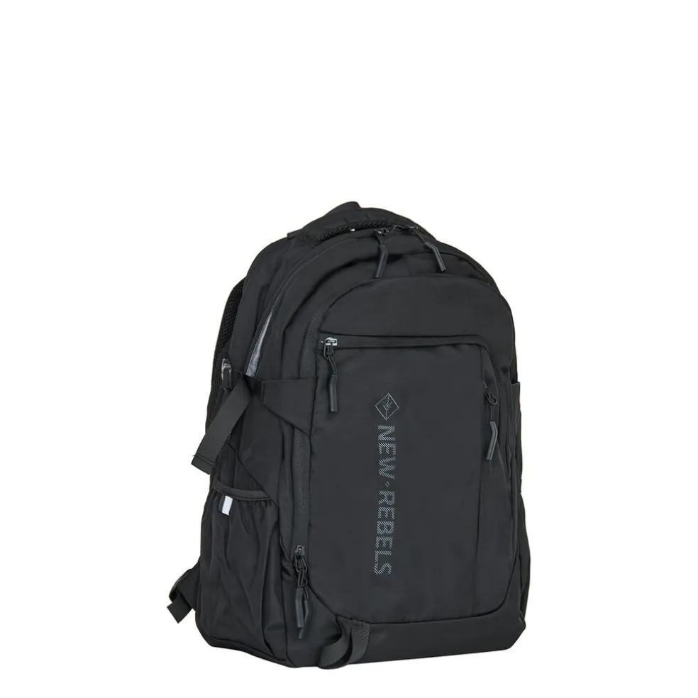 New Rebels Vince Baldwin Zwart 33L Rugtas Waterafstotend Laptop 15.6"
