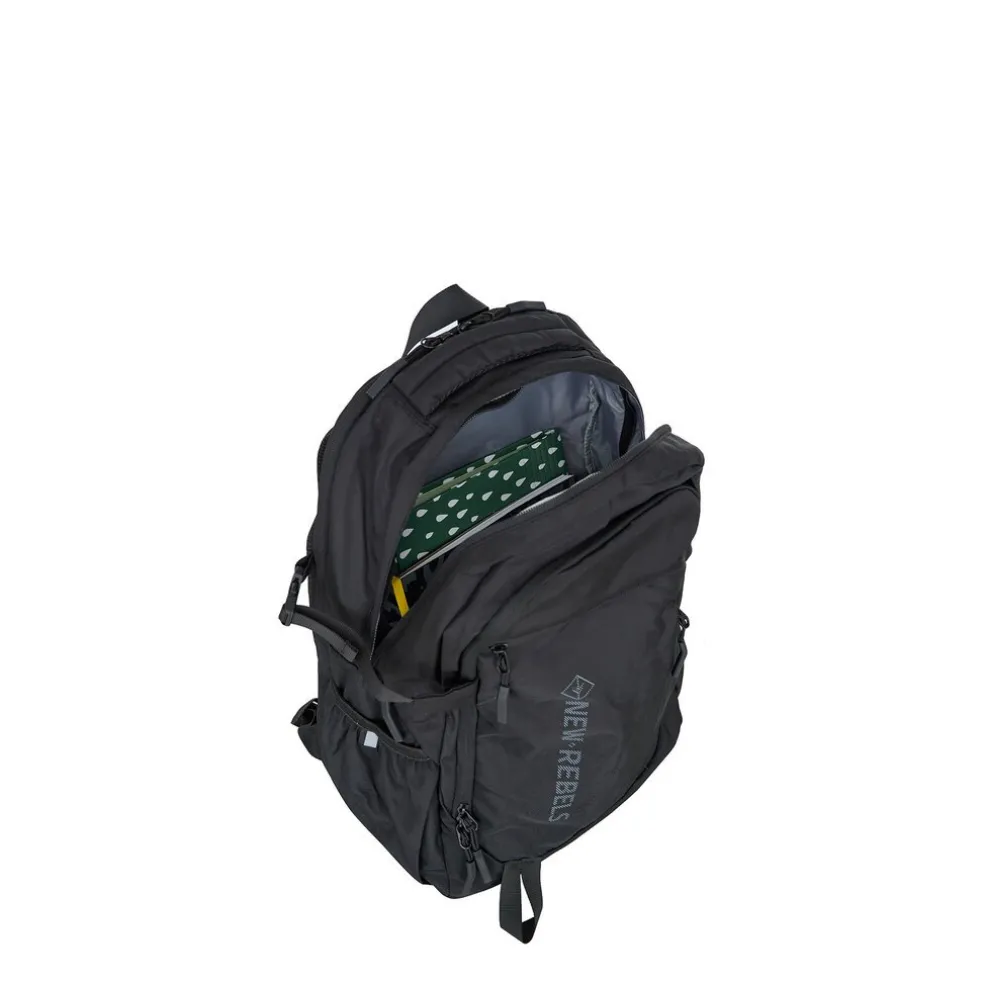 New Rebels Vince Baldwin Zwart 33L Rugtas Waterafstotend Laptop 15.6"