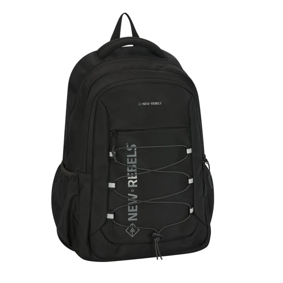 New Rebels Vince Leander Zwart 27L Rugtas Waterafstotend Laptop 14"