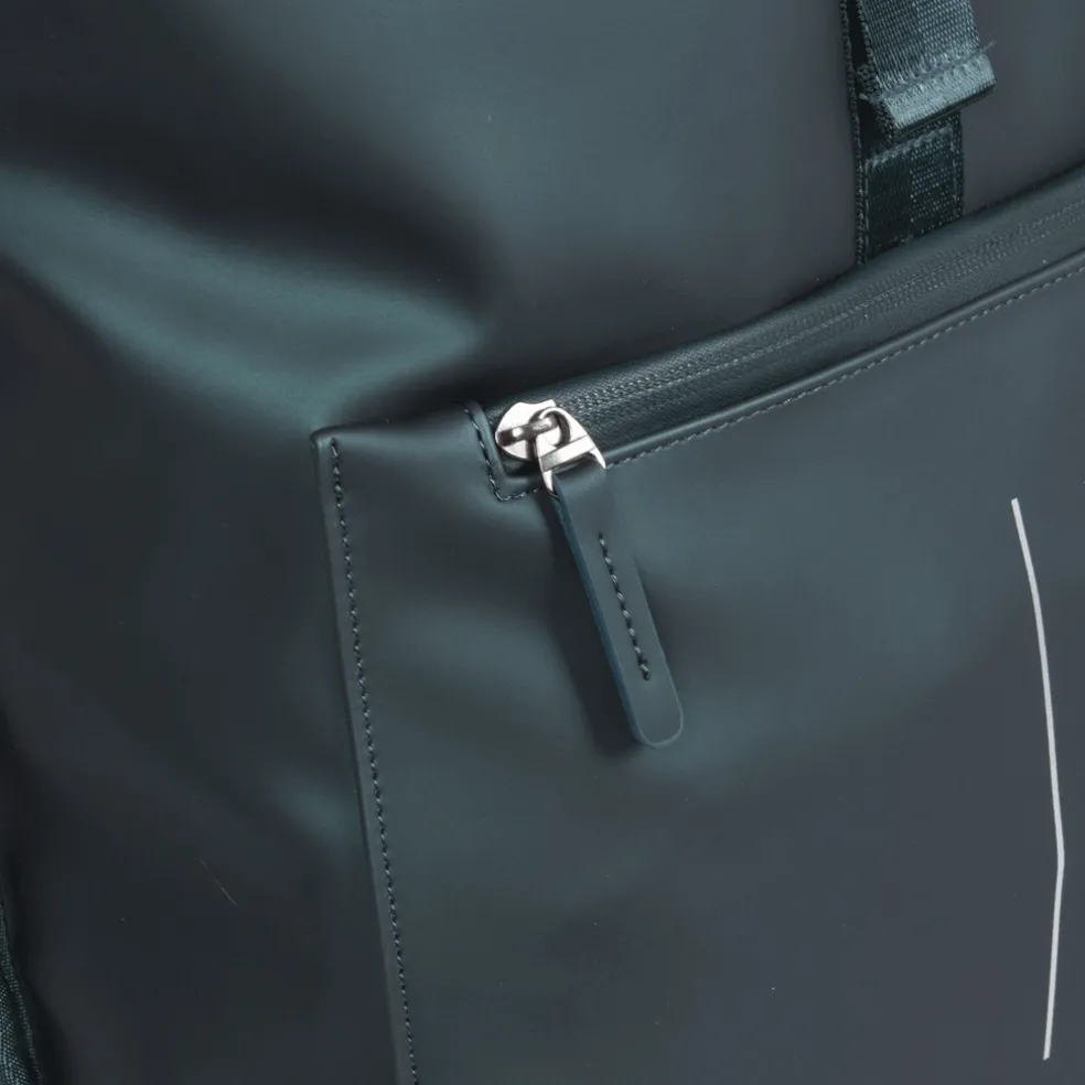 New Rebels William Baltimore Metallic Groen 13L Rolltop Rugzak Waterafstotend Laptop 14"