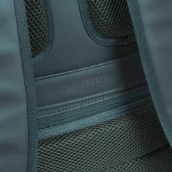 New Rebels William Baltimore Metallic Groen 13L Rolltop Rugzak Waterafstotend Laptop 14
