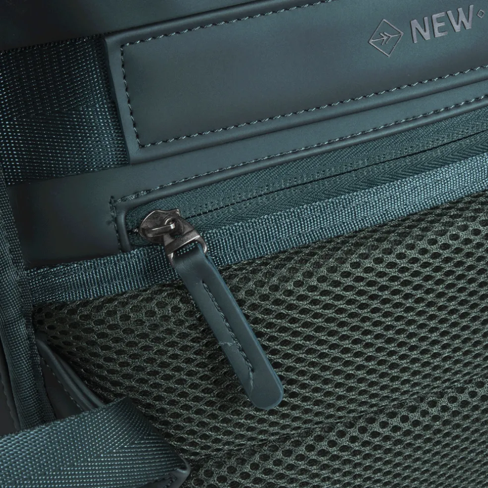 New Rebels William Baltimore Metallic Groen 13L Rolltop Rugzak Waterafstotend Laptop 14"