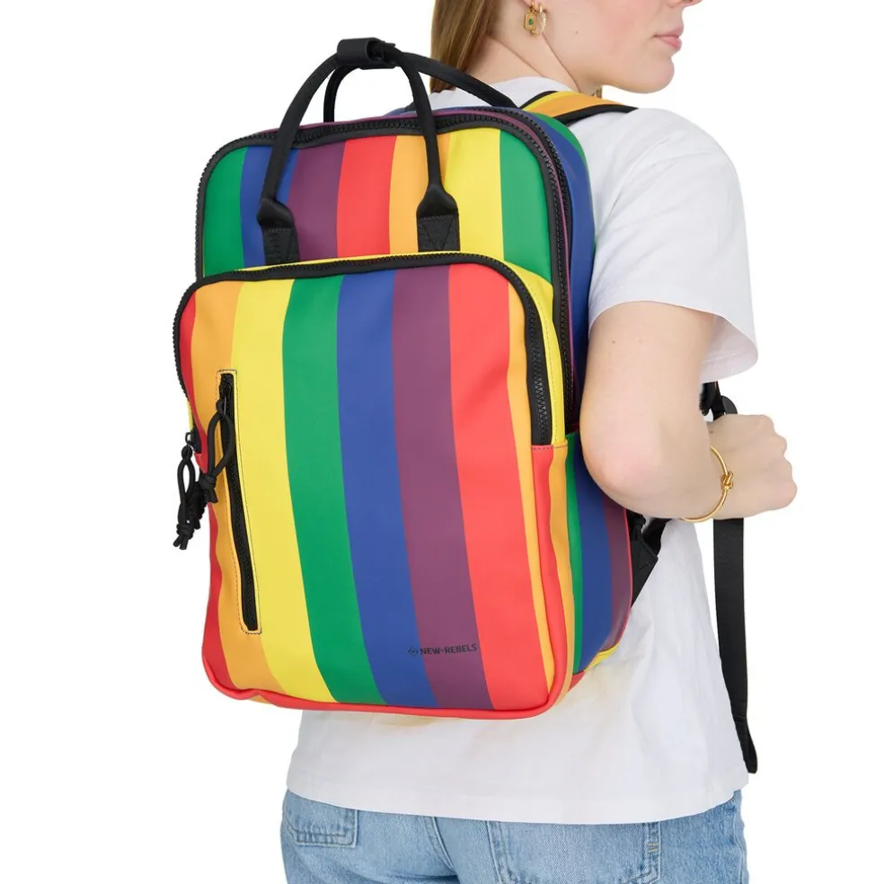New Rebels William Milwaukee Rainbow 18L Rugzak Waterafstotend Laptop 15.6"