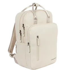 New Rebels William Milwaukee 18 L Laptoprugzak – Waterafstotend PU, Geschikt voor 15,6″ Laptop – Beige