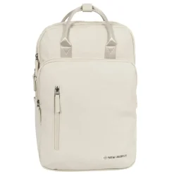 New Rebels William Milwaukee 18 L Laptoprugzak – Waterafstotend PU, Geschikt voor 15,6″ Laptop – Beige