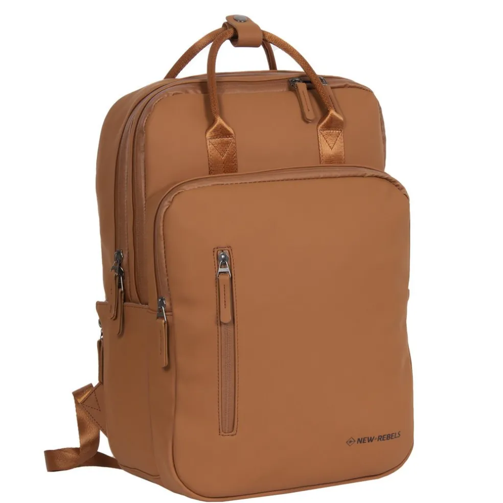 New Rebels William Milwaukee Cognac 18L Rugzak Waterafstotend Laptop 15.6"