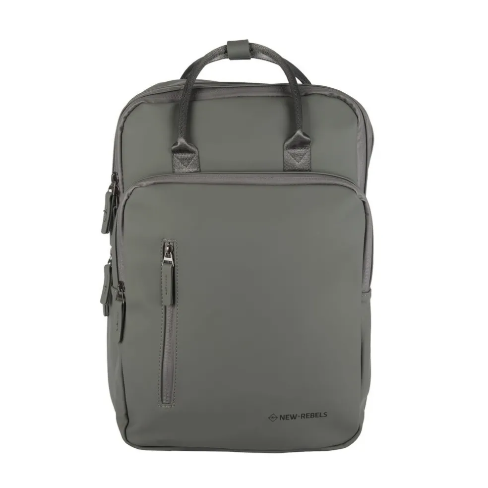 New Rebels William Milwaukee Antraciet 18L Rugzak Waterafstotend Laptop 15.6"