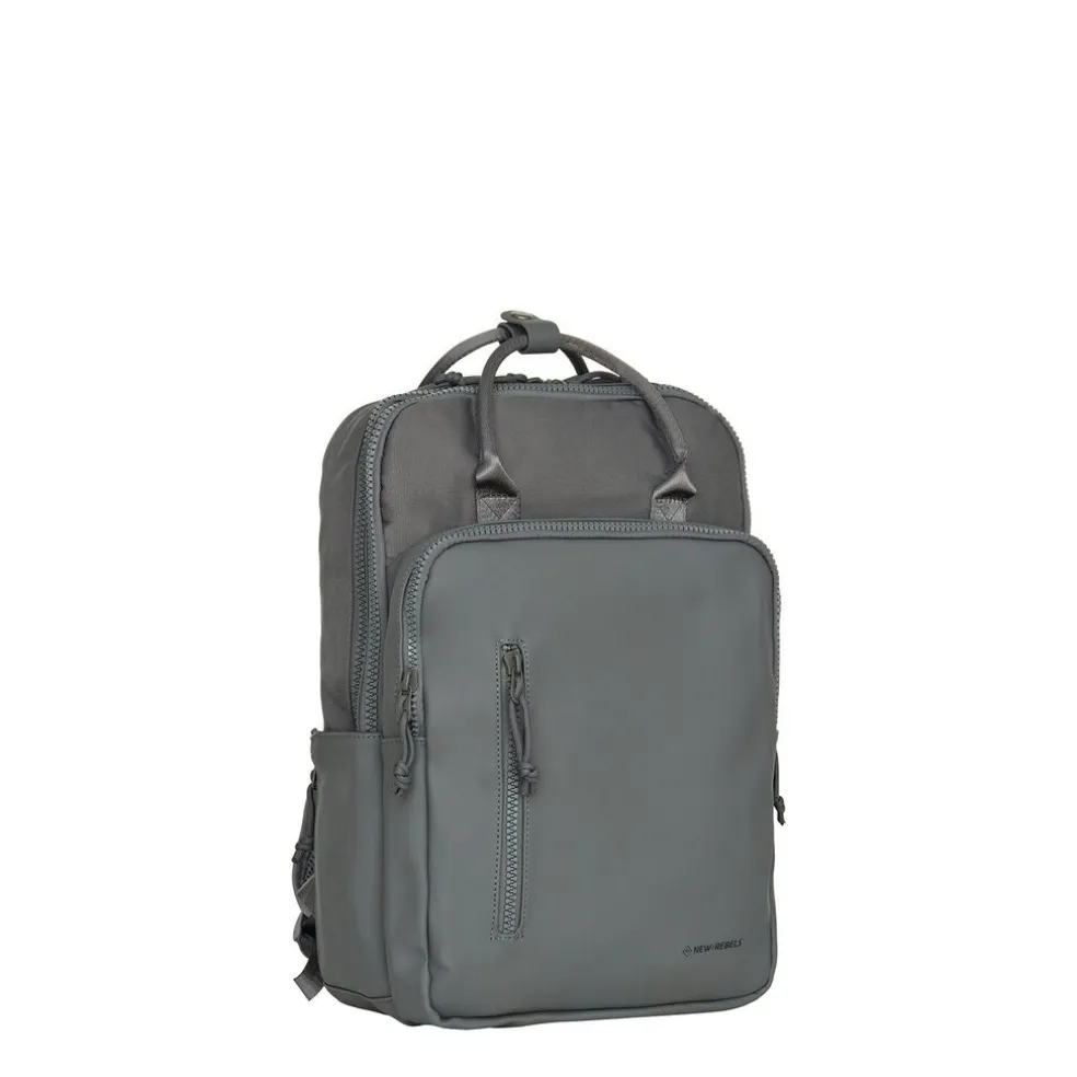 New Rebels William Milwaukee Antraciet 18L Rugzak Waterafstotend Laptop 15.6"