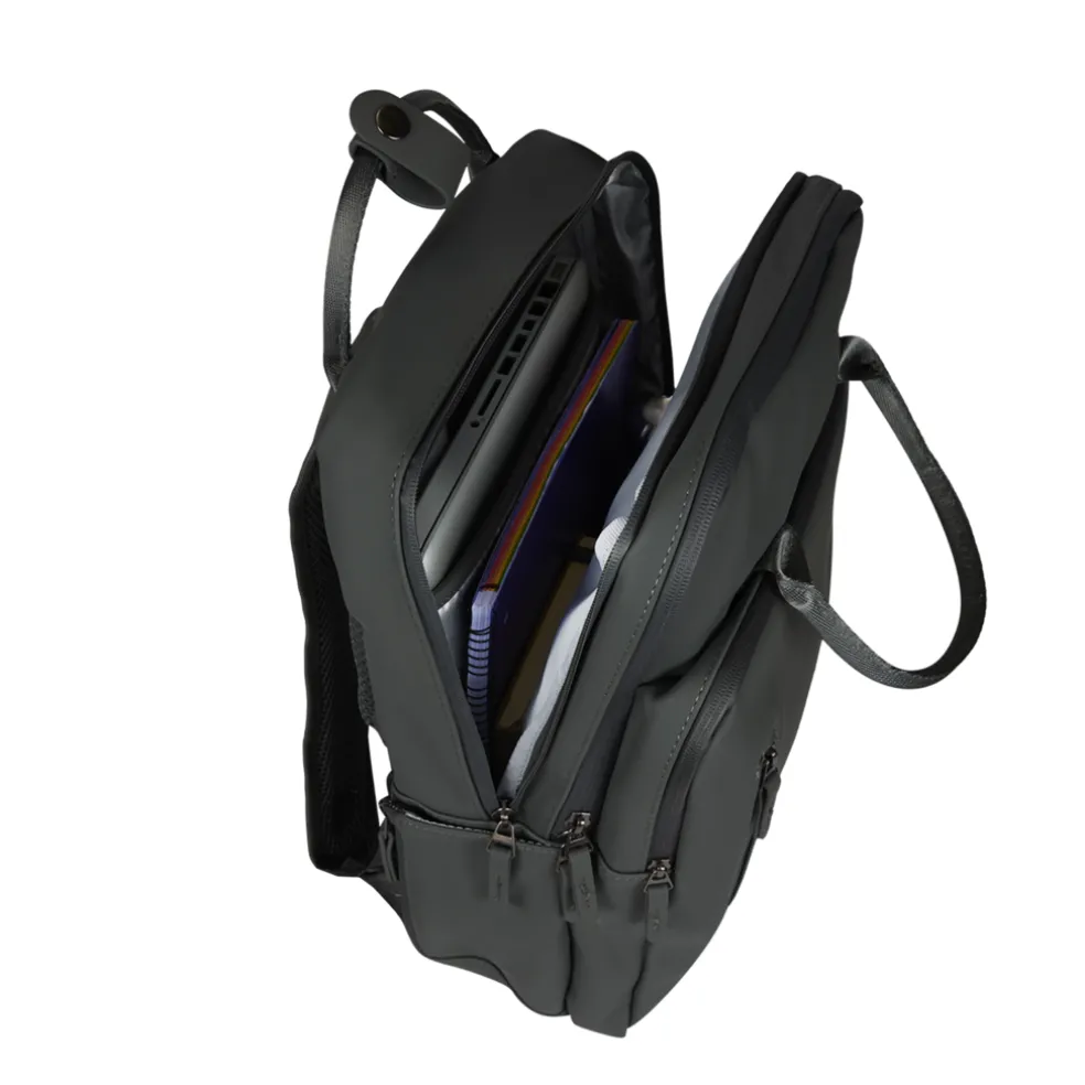 New Rebels William Milwaukee Antraciet 18L Rugzak Waterafstotend Laptop 15.6"