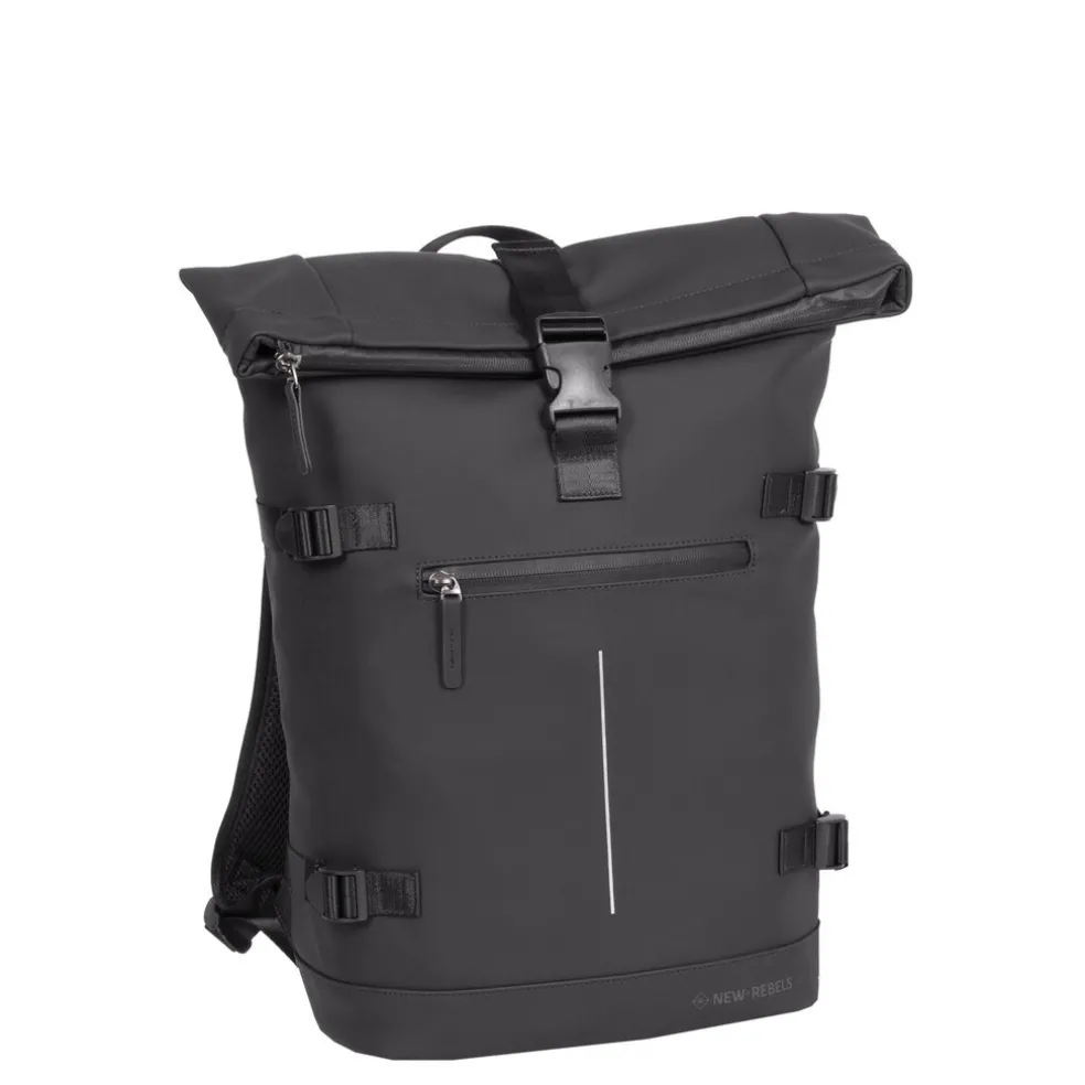 New Rebels William Riverside Zwart 19L Rugzak Waterafstotend Laptop 15.6"