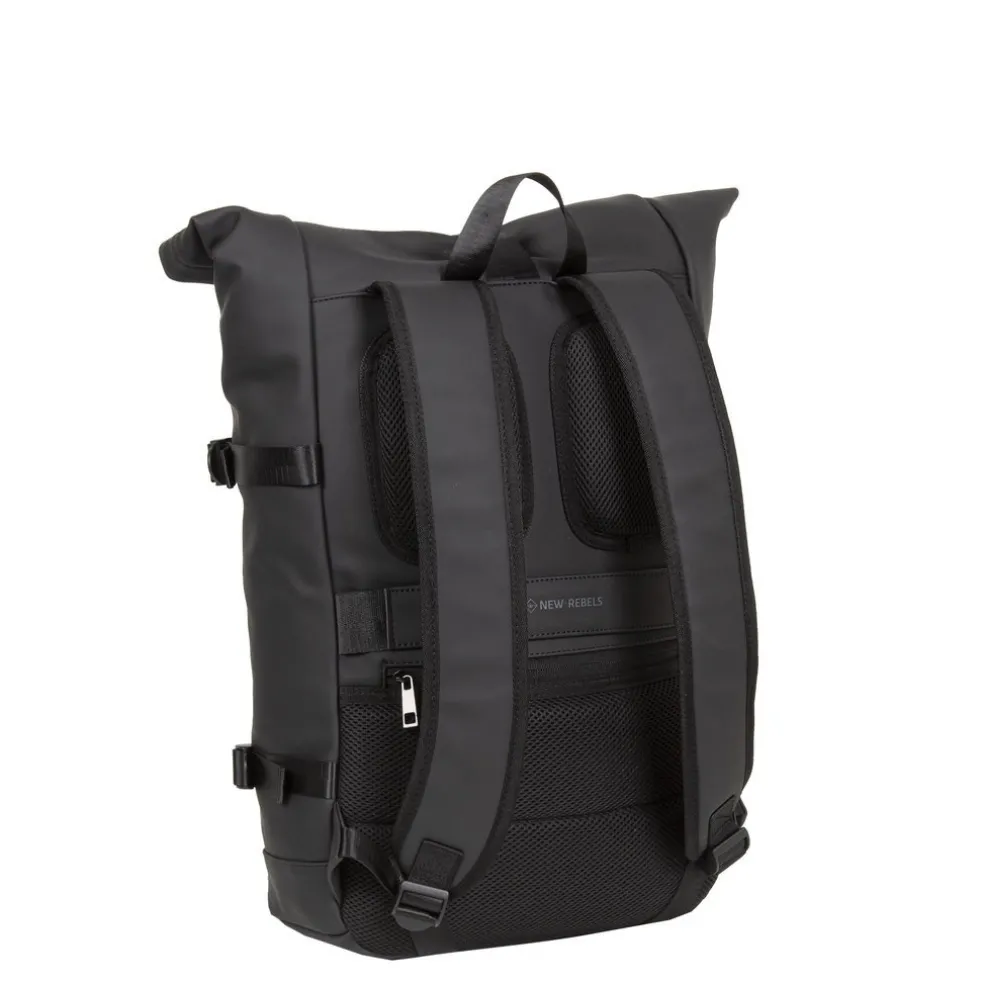 New Rebels William Riverside Zwart 19L Rugzak Waterafstotend Laptop 15.6"