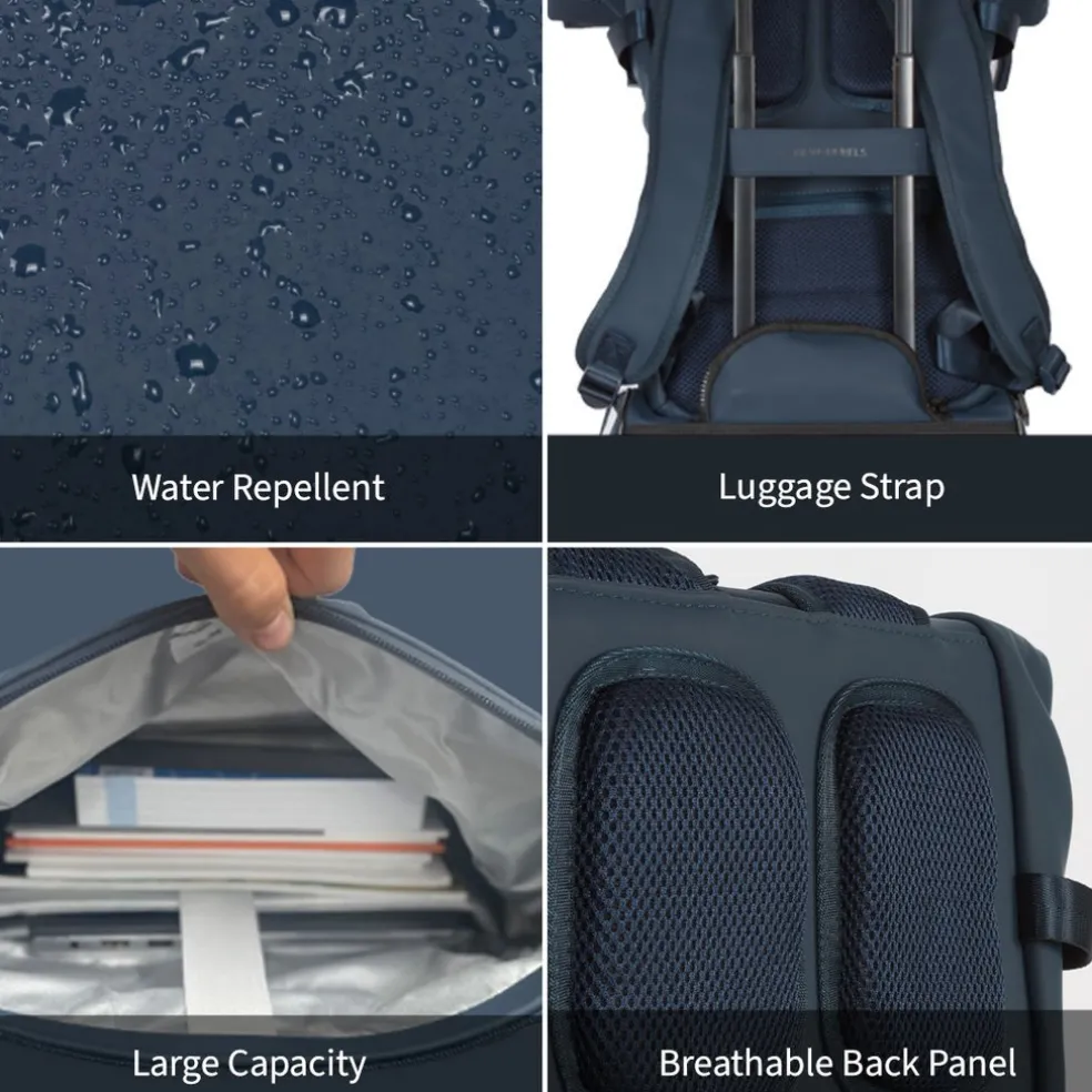 New Rebels William Riverside Antraciet 19L Rugzak Waterafstotend Laptop 15.6"