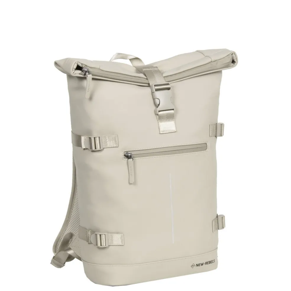 New Rebels William Riverside Beige 19L Rugzak Waterafstotend Laptop 15.6"