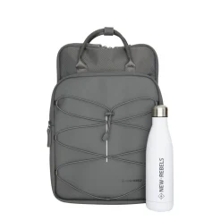 Trondheim Rugzak – Laptop Rugtas 15,6 inch – Schooltas & Werktas – Waterafstotend – 18L – Nylon/PU Antraciet